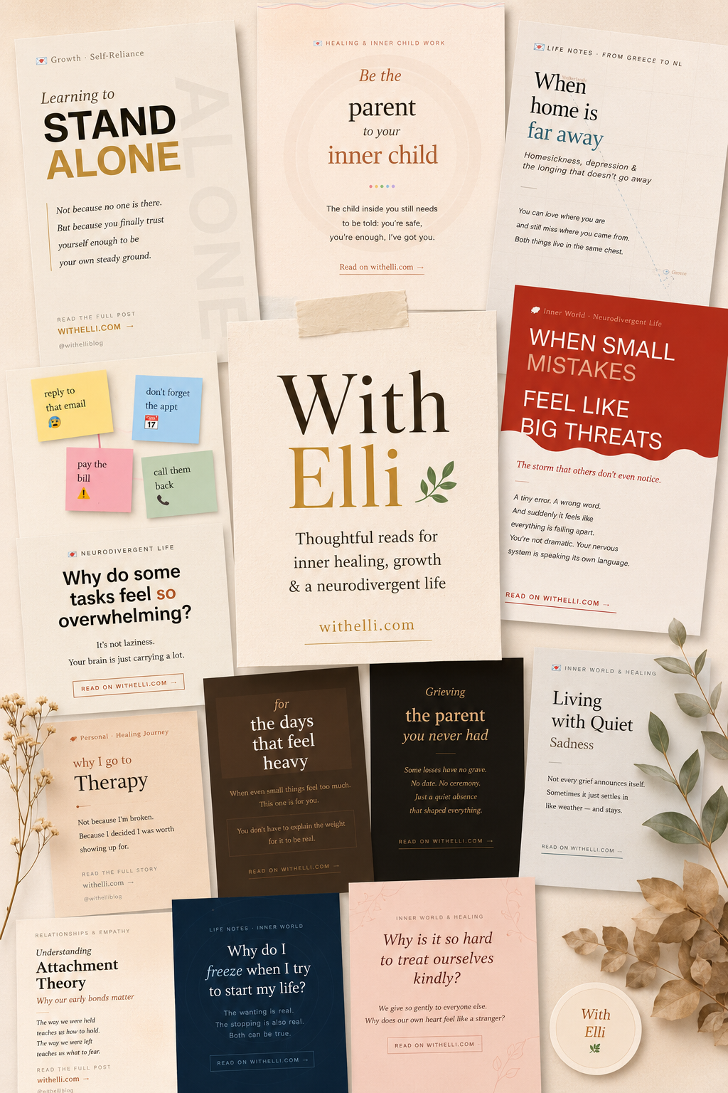 With Elli — published articles and social cards